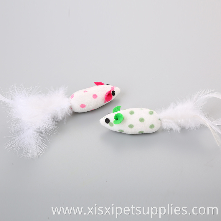2019 Wholesale candy color Plush Mouse Cat Kitten Toy Pet Toy For Cats Play Fun